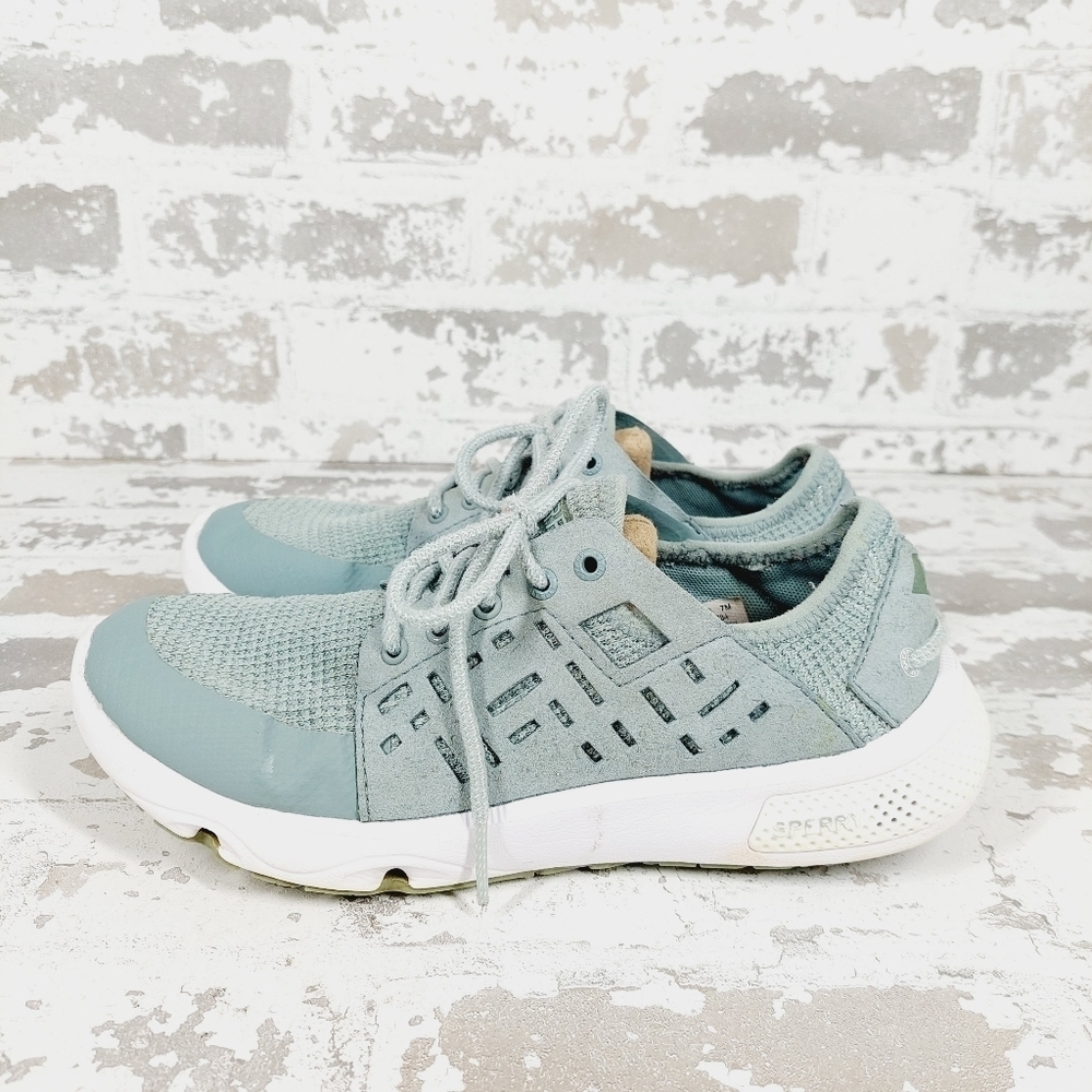 Sperry Seas Gray Lace Up Comfort Lightweight Sport Athletic Sneakers M539 - Picture 1 of 10